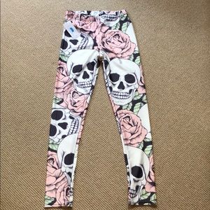 Lotus legging skull and roses legging